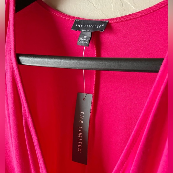 🆕 The Limited Pink Flutter Sleeve Front Tie Dress | M - Picture 4 of 5